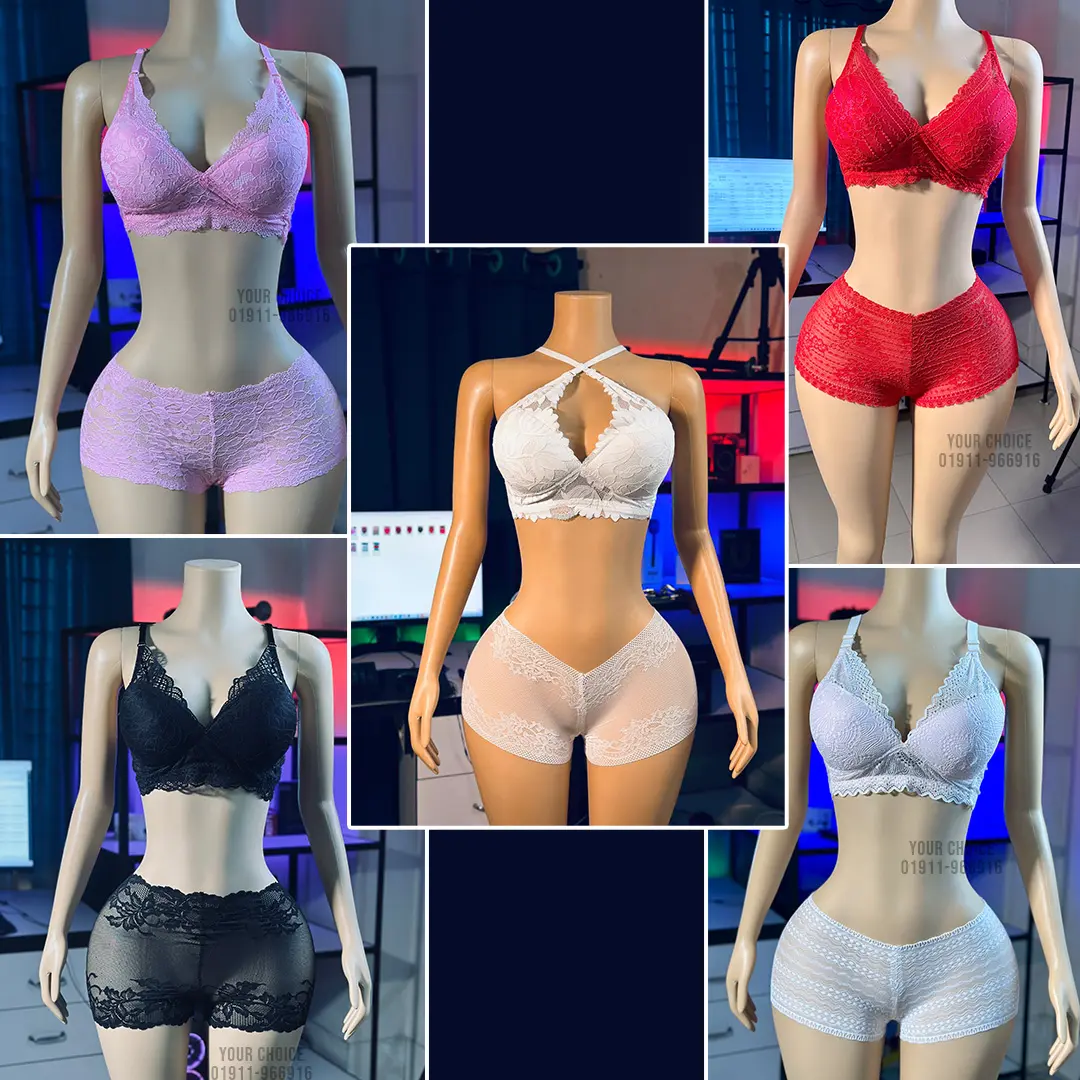 5 set - les 5 Piece Bra & Panty Set - Combo | Free Delivery - Image 1