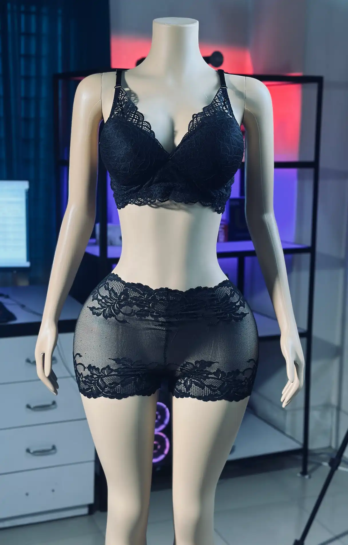 IMG_8830.JPG Comfortable Foam Net Bra & Panty Set - (Black Less) - Image 1