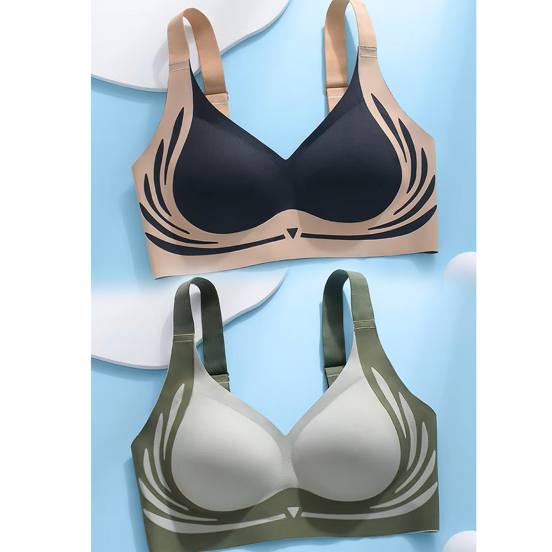 Untitled-2 Comfortable Seamless Push Up Bra - 2 Piece - Image 1
